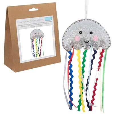 Trimits Kit de decoración de fieltro Medusa (10 x 20 cm) con formas de fieltro precortadas, relleno, hilo, lentejuelas, cuentas, agujas, cinta e instrucciones Trimits Kit de decoración de fieltro Medusa (10 x 20 cm) con formas de fieltro precortadas, relleno, hilo, lentejuelas, cuentas, agujas, cinta e instrucciones