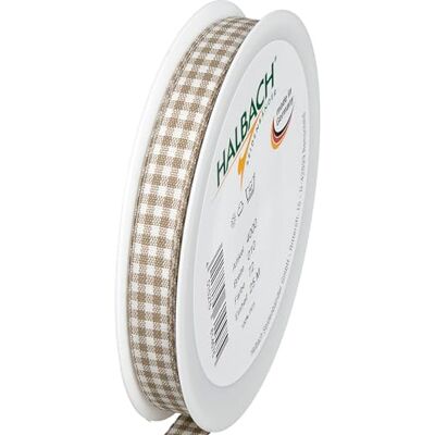 Halbach Seidenbänder Vichy Cinta de regalo (lino), 10 mm de ancho, 25 m de longitud, fabricada en Alemania, a cuadros en muchos colores Halbach Seidenbänder Vichy Cinta de regalo (lino), 10 mm de ancho, 25 m de longitud, fabricada en Alemania, a cuadros en muchos colores
