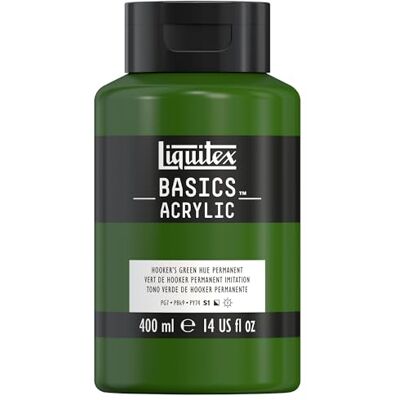 Liquitex Basic Acrylic Tubo de Pintura Acrílica, 400 ML, Verde (Tono Verde De Hooker Nuevo) Liquitex Basic Acrylic Tubo de Pintura Acrílica, 400 ML, Verde (Tono Verde De Hooker Nuevo)