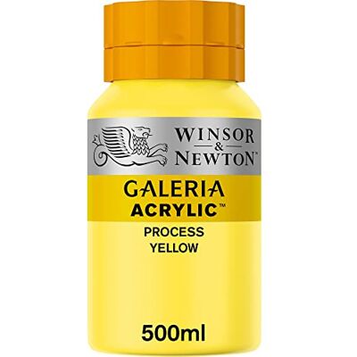 Winsor & Newton Galería Pintura Acrílica , 500 ml, Amarillo (Process Yellow) Winsor & Newton Galería Pintura Acrílica , 500 ml, Amarillo (Process Yellow)