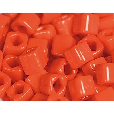 Toho Cuentas japonesas cubo opacos salmon fuerte 4mm. 100gr. Toho Cuentas japonesas cubo opacos salmon fuerte 4mm. 100gr.