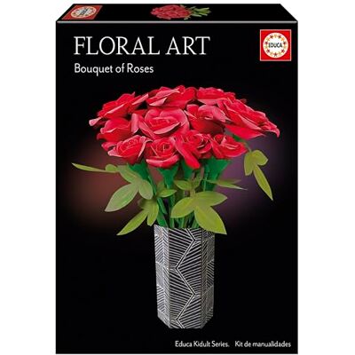 Educa Ramo de Rosas Floral Art Kit de Manualidades para Crear 12 Rosas de Papel sin Pegamento ni Tijeras Flores y Rosas Regalos San Valentín A partir de 14 años () Educa Ramo de Rosas Floral Art Kit de Manualidades para Crear 12 Rosas de Papel sin Pegamento ni Tijeras Flores y Rosas Regalos San Valentín A partir de 14 años ()