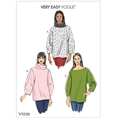 McCall's V9330 Patrón de costura, plantilla, papel, blanco, XS-S-M-L-XL McCall's V9330 Patrón de costura, plantilla, papel, blanco, XS-S-M-L-XL