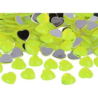 Innspiro - Z2301407 - corazón amarillo fluorescente - piedras decorativas Innspiro - Z2301407 - corazón amarillo fluorescente - piedras decorativas