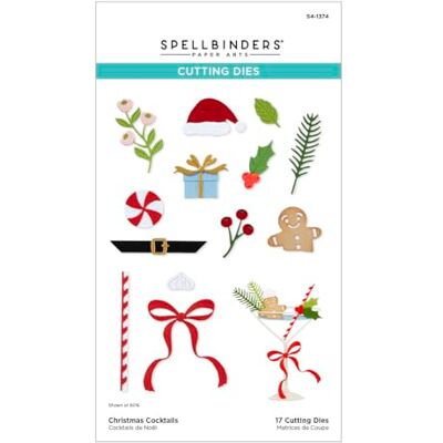 Spellbinders Troqueles grabados de cócteles Happy Hour-Christmas Spellbinders Troqueles grabados de cócteles Happy Hour-Christmas
