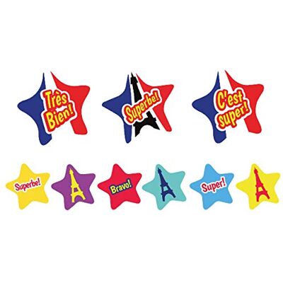 SuperStickers Pegatinas de estrellas francesas – paquete de parachoques (1160 pegatinas) SuperStickers Pegatinas de estrellas francesas – paquete de parachoques (1160 pegatinas)