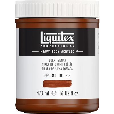 Liquitex Color acrílico Heavy Body, tierra siena tost transparente, 473 ML Liquitex Color acrílico Heavy Body, tierra siena tost transparente, 473 ML