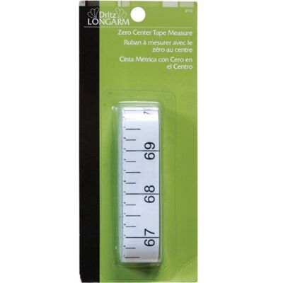 Dritz Measure Longarm Zero Center Tape Measure-365.8 cm, Blanco, 0 m Dritz Measure Longarm Zero Center Tape Measure-365.8 cm, Blanco, 0 m