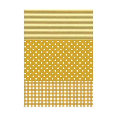 décopatch Une pochette de 20 feuilles 30x40 cm Pois, rayures et vichy Or décopatch Une pochette de 20 feuilles 30x40 cm Pois, rayures et vichy Or
