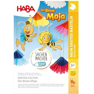 HABA Abeja Maja Kit de Manualidades para Primeros Pliegues, para niños a Partir de 4 años, con Instrucciones de Plegado y Hojas de Motivos Coloridos, Manualidades Creativas, HABA Abeja Maja Kit de Manualidades para Primeros Pliegues, para niños a Partir de 4 años, con Instrucciones de Plegado y Hojas de Motivos Coloridos, Manualidades Creativas,