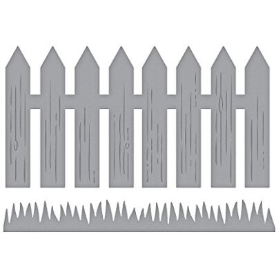 Spellbinders Die Picket Fence D-Lites-Troquel para Valla, Metal, marrón, 15.2 x 9 x 0.2 cm Spellbinders Die Picket Fence D-Lites-Troquel para Valla, Metal, marrón, 15.2 x 9 x 0.2 cm