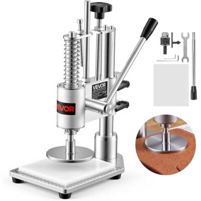 VEVOR Máquina Perforadora de Cuero 10 x 10 cm Prensa Manual para Cuero Punzonadora para Tela Plástico Goma Papel, Fuerza de Presión 160 kg, Carrera de Presión Ajustable 40 mm, Bordes sin Rebabas VEVOR Máquina Perforadora de Cuero 10 x 10 cm Prensa Manual para Cuero Punzonadora para Tela Plástico Goma Papel, Fuerza de Presión 160 kg, Carrera de Presión Ajustable 40 mm, Bordes sin Rebabas