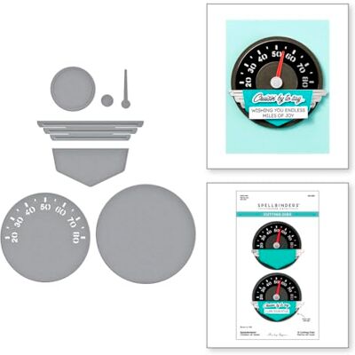 Spellbinders Troqueles grabados con velocímetro de la colección Classic Road Legends de Mindy Eggen Spellbinders Troqueles grabados con velocímetro de la colección Classic Road Legends de Mindy Eggen