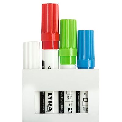 LYRA Chalk Marker, Marcadores de tinta, redondo, fino, estuche 4 unidades, colores surtidos LYRA Chalk Marker, Marcadores de tinta, redondo, fino, estuche 4 unidades, colores surtidos