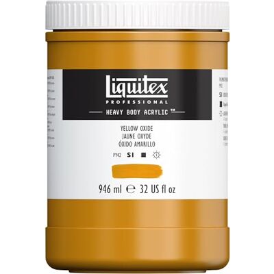 Liquitex Color acrílico Heavy Body, amarillo de marte, 946 ML Liquitex Color acrílico Heavy Body, amarillo de marte, 946 ML
