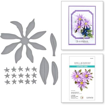Spellbinders Troqueles grabados con margaritas de montaña lavanda de la colección Through The Meadow de Susan Tierney-Cockburn Spellbinders Troqueles grabados con margaritas de montaña lavanda de la colección Through The Meadow de Susan Tierney-Cockburn
