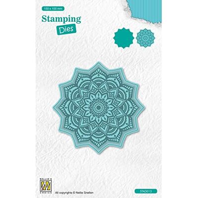 Nellie's Choice Troquel con Embossing-Mandala Stamping Die-10 x 10 cm Círculo-para Tarjetas, Navidad, Scrapbooking, Manualidades, DIY, Azul, 100x100mm Nellie's Choice Troquel con Embossing-Mandala Stamping Die-10 x 10 cm Círculo-para Tarjetas, Navidad, Scrapbooking, Manualidades, DIY, Azul, 100x100mm
