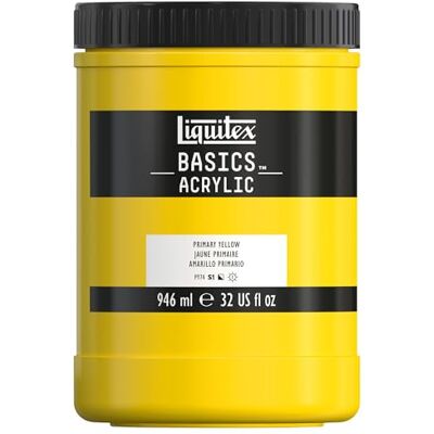 Liquitex Basic Acrylic Tubo de Pintura Acrílica, 946 ML, Amarillo (Amarillo Primario Nuevo) Liquitex Basic Acrylic Tubo de Pintura Acrílica, 946 ML, Amarillo (Amarillo Primario Nuevo)