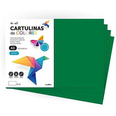 M-office A4 25 hojas - verde - Cartulina M-office A4 25 hojas - verde - Cartulina