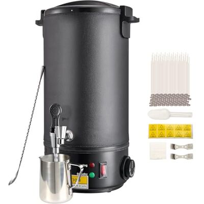 VEVOR Fundidor de Cera Eléctrico de 10 L Gran Capacidad Crisol Cera para Velas 1100 W Pico Máquina de Fusión de Cera Ajuste 30-110 °C de 100 Mechas y Pegatinas para Fabricación de Velas de Jabón VEVOR Fundidor de Cera Eléctrico de 10 L Gran Capacidad Crisol Cera para Velas 1100 W Pico Máquina de Fusión de Cera Ajuste 30-110 °C de 100 Mechas y Pegatinas para Fabricación de Velas de Jabón