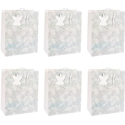 Eurowrap Clairefontaine – Juego de 6 bolsas de regalo Excellia – Tamaño ancho – 26,5 x 14 x 33 cm – 210 g – Patrón: natural, bolsa beige, follaje, ángel, Navidad, bolsa navideña, ideal para: Eurowrap Clairefontaine – Juego de 6 bolsas de regalo Excellia – Tamaño ancho – 26,5 x 14 x 33 cm – 210 g – Patrón: natural, bolsa beige, follaje, ángel, Navidad, bolsa navideña, ideal para: