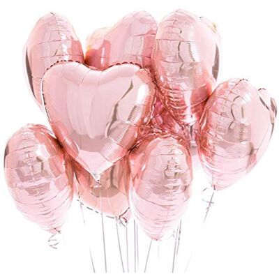 Jonami 25 Globos Corazón Oro Rosa Dorado Helio o Aire Rosegold Decoración Romantica para el Día de San Valentín Bodas Nupcial Aniversario y Compromiso Jonami 25 Globos Corazón Oro Rosa Dorado Helio o Aire Rosegold Decoración Romantica para el Día de San Valentín Bodas Nupcial Aniversario y Compromiso