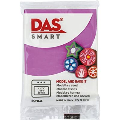 DAS Smart, Pasta para modelar que se endurece al horno, 57g, Lavanda DAS Smart, Pasta para modelar que se endurece al horno, 57g, Lavanda