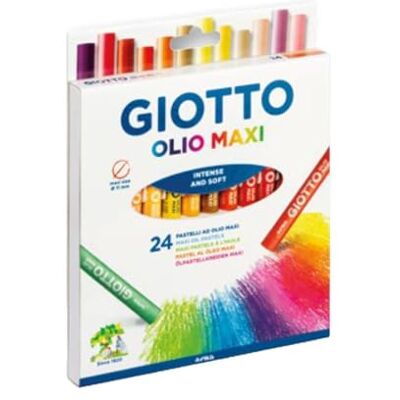 Giotto Olio Maxi, Pastel al Óleo Intenso y Suave, Diámetro 11mm, Colores Surtidos, 24 unidades Giotto Olio Maxi, Pastel al Óleo Intenso y Suave, Diámetro 11mm, Colores Surtidos, 24 unidades