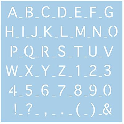 Rayher Plantilla de Letras Azules - Decoración para manualidades Rayher Plantilla de Letras Azules - Decoración para manualidades