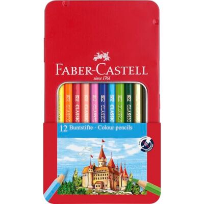 Faber-Castell Lápices de colores Hexagonal, juego de 12 Lápices de colores con mina resistente a la rotura y colores vivos para niños y adultos Faber-Castell Lápices de colores Hexagonal, juego de 12 Lápices de colores con mina resistente a la rotura y colores vivos para niños y adultos