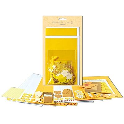 Ursus Set de tarjetas de felicitación Greetings Sun, formatos de 2 x 2 tarjetas con sobres, 100 pegatinas adhesivas, para diseño de tarjetas personalizadas Ursus Set de tarjetas de felicitación Greetings Sun, formatos de 2 x 2 tarjetas con sobres, 100 pegatinas adhesivas, para diseño de tarjetas personalizadas