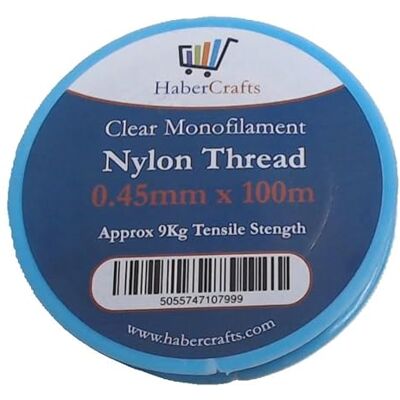 Habercrafts Hilo de Nailon Transparente de 0,45 mm, Cuerda Invisible no elástica, Hilo de Coser de plástico Transparente para Colgar Decoraciones de Manualidades, Arco de Globos, Cuentas y bisutería, Resistencia Habercrafts Hilo de Nailon Transparente de 0,45 mm, Cuerda Invisible no elástica, Hilo de Coser de plástico Transparente para Colgar Decoraciones de Manualidades, Arco de Globos, Cuentas y bisutería, Resistencia