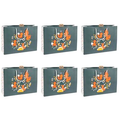 Eurowrap Clairefontaine – Juego de 6 bolsas de regalo Excellia, formato de compras, 37,3 x 11,8 x 27,5 cm, 210 g, diseño de zorro, otoño, hojas, diseño de invierno, ideal para: juegos, Eurowrap Clairefontaine – Juego de 6 bolsas de regalo Excellia, formato de compras, 37,3 x 11,8 x 27,5 cm, 210 g, diseño de zorro, otoño, hojas, diseño de invierno, ideal para: juegos,
