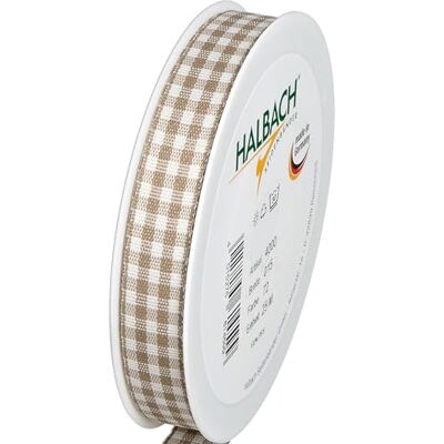Halbach Seidenbänder Vichy Cinta de regalo (lino), 15 mm de ancho, 25 m de longitud, fabricada en Alemania, a cuadros en muchos colores Halbach Seidenbänder Vichy Cinta de regalo (lino), 15 mm de ancho, 25 m de longitud, fabricada en Alemania, a cuadros en muchos colores