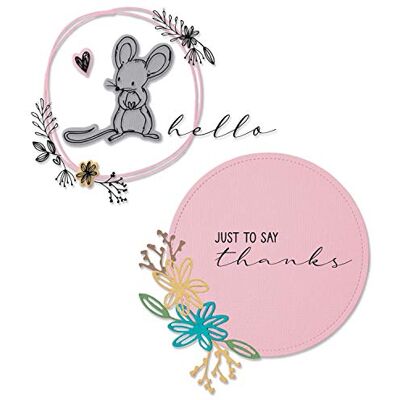 Sizzix Framelits Juego de troqueles (8 unidades, con sellos Hello Mouse, por Lisa Jones) Sizzix Framelits Juego de troqueles (8 unidades, con sellos Hello Mouse, por Lisa Jones)