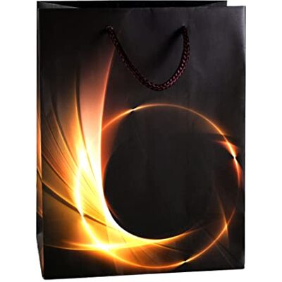 TSI Bolsas de regalo (tamaño mediano, 1 modelo diferente, 12 unidades), diseño de círculo de luz TSI Bolsas de regalo (tamaño mediano, 1 modelo diferente, 12 unidades), diseño de círculo de luz