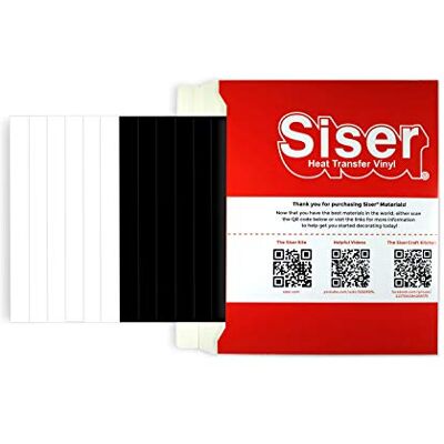 SISER ® EasyWeed® 12 hojas de 30 x 30 cm – Sobre blanco/negro, vinilo termotransferible termoadhesivo para personalizar los tejidos, hobby creativos, certificado VeganOk y Oeko-Tex Standard 100 Clase SISER ® EasyWeed® 12 hojas de 30 x 30 cm – Sobre blanco/negro, vinilo termotransferible termoadhesivo para personalizar los tejidos, hobby creativos, certificado VeganOk y Oeko-Tex Standard 100 Clase
