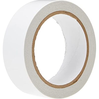 jeje Cinta adhesiva transparente de doble cara, material sintético, transparente, 35 mm x 15 m jeje Cinta adhesiva transparente de doble cara, material sintético, transparente, 35 mm x 15 m
