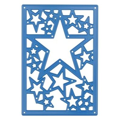 Nellie's Choice Troquel de Forma Marco con Estrellas-13,8 x 9,5 cm-para Hacer Tarjetas, Navidad, Scrapbooking, Manualidades, DIY, Azul, 138x95mm Nellie's Choice Troquel de Forma Marco con Estrellas-13,8 x 9,5 cm-para Hacer Tarjetas, Navidad, Scrapbooking, Manualidades, DIY, Azul, 138x95mm