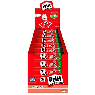 Pritt Pantalla pluma de cartón con 24 pegamento original, se pega un 22 g Pritt Pantalla pluma de cartón con 24 pegamento original, se pega un 22 g