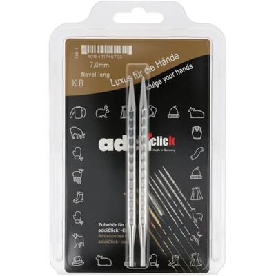 Addi Puntas intercambiables Click Novel Long cuadradas 7.00mm 1 unidad Addi Puntas intercambiables Click Novel Long cuadradas 7.00mm 1 unidad