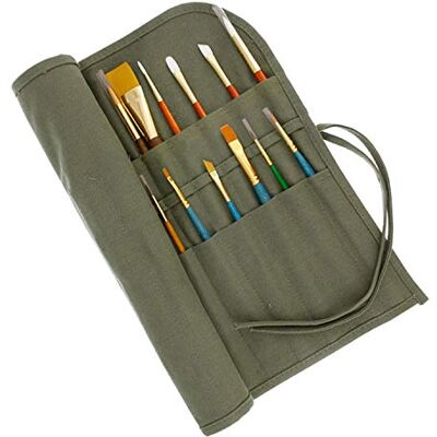 US Art Supply Bolsa enrollable de lujo para pinceles de arte US Art Supply Bolsa enrollable de lujo para pinceles de arte
