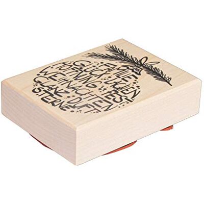 Rayher Wood Mounted Rubber Stamp with Seasonal Ball Ornament Design for Card Making and Scrapbooking, Bauble-Shaped Craft Stamp Butterer, 6x8cm, Rayher Wood Mounted Rubber Stamp with Seasonal Ball Ornament Design for Card Making and Scrapbooking, Bauble-Shaped Craft Stamp Butterer, 6x8cm,
