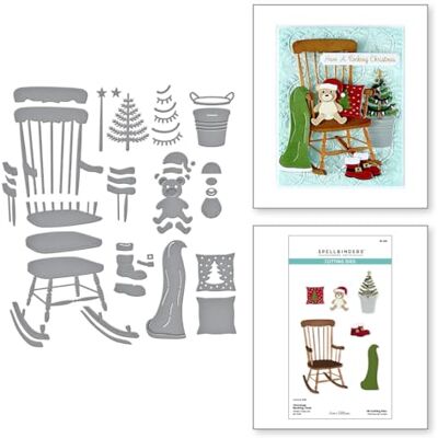 Spellbinders Troqueles grabados para silla mecedora de Navidad de The Country Christmas Collection de Annie Williams Spellbinders Troqueles grabados para silla mecedora de Navidad de The Country Christmas Collection de Annie Williams