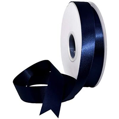 Morex Cinta de satén de doble cara, 7/8 pulgadas por 50 yardas, azul marino Morex Cinta de satén de doble cara, 7/8 pulgadas por 50 yardas, azul marino
