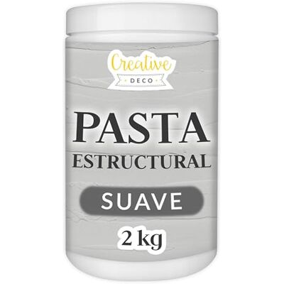 Creative Pasta Estructural de Textura Suave 2kg Gris para Efectos 3D para Proyectos Artísticos para Pintura Acrílica Fácil de Usar con Espátula para Crear Estructuras, Texturas Creative Pasta Estructural de Textura Suave 2kg Gris para Efectos 3D para Proyectos Artísticos para Pintura Acrílica Fácil de Usar con Espátula para Crear Estructuras, Texturas