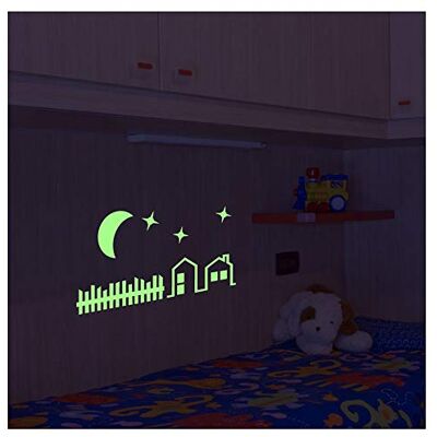 Ambiance Sticker Casas con valla 20 x 25 cm Ambiance Sticker Casas con valla 20 x 25 cm