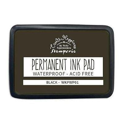 Stamperia Almohadilla de tinta permanente para álbumes de recortes, álbumes, creación de tarjetas, diarios, y más, sin ácidos, resistente a la decoloración, resistente al agua, secado rápido y sin Stamperia Almohadilla de tinta permanente para álbumes de recortes, álbumes, creación de tarjetas, diarios, y más, sin ácidos, resistente a la decoloración, resistente al agua, secado rápido y sin