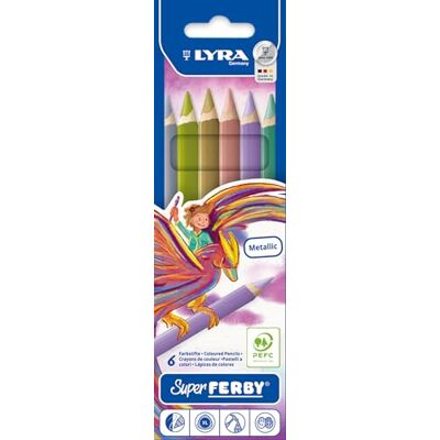 LYRA Super Ferby Lápices metalizados, caja de cartón, 6 unidades LYRA Super Ferby Lápices metalizados, caja de cartón, 6 unidades