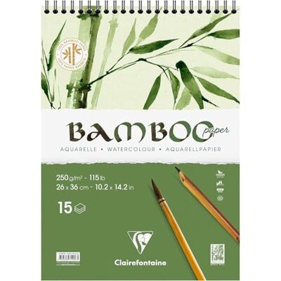 Clairefontaine - Bamboo - 15 hojas - Bloque de acuarela Clairefontaine - Bamboo - 15 hojas - Bloque de acuarela